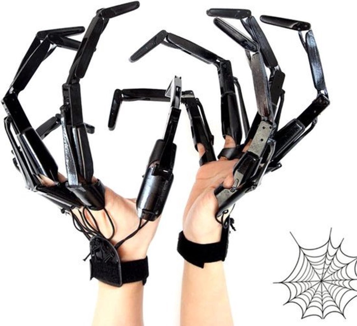 1 paar Draagbare Gearticuleerde Halloween-Gewrichtsvingers met Schedel Bone Design