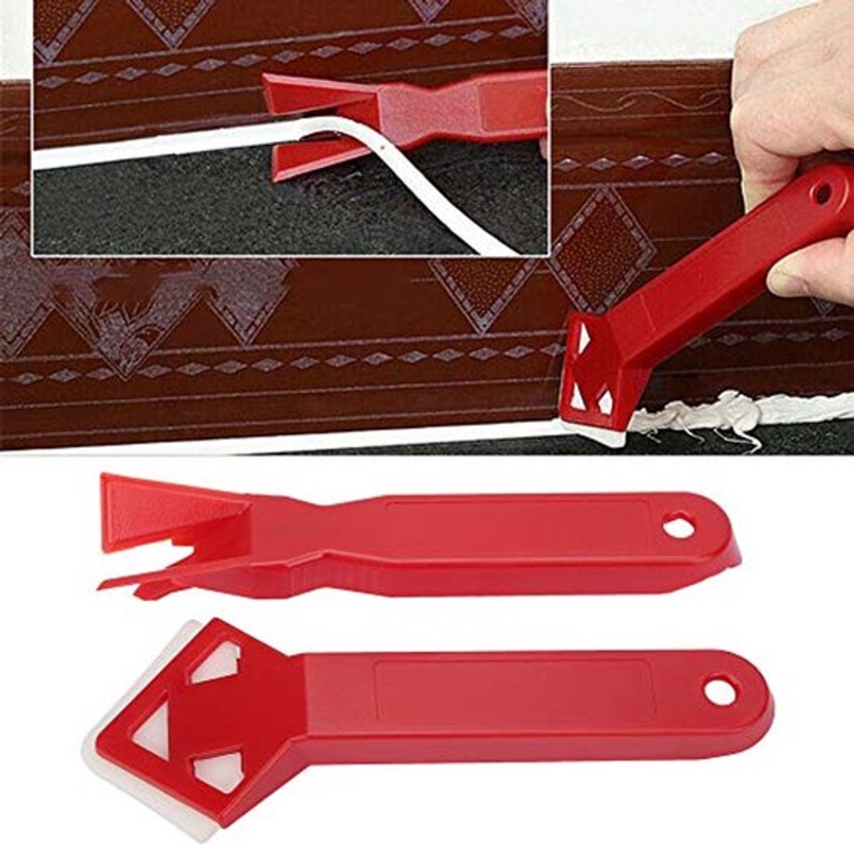 2 STUKS Siliconen Afdichtingstools, Kit Removal Tool Kit voor Schop Glascement