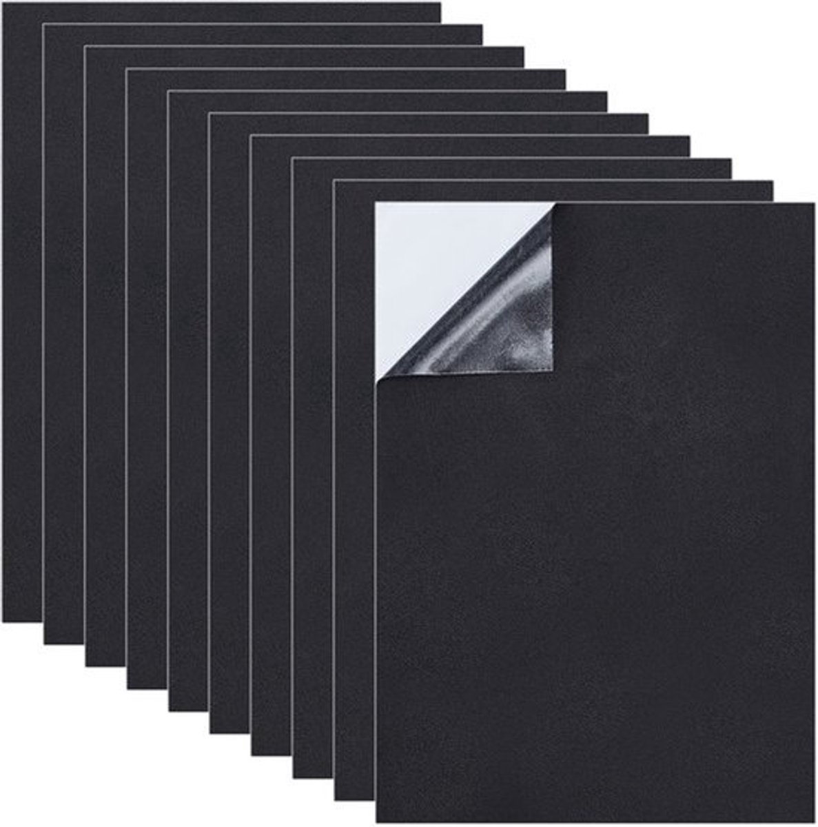 10 Stuks Zelfklevend EVA Foam Pad Mat - Antislip Zwart - 21x30cm, 1mm Dik