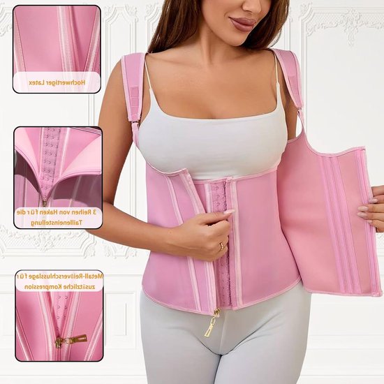 Hoge Taille Corset Shapewear voor Vrouwen met Buikcontrole en Rits- en Gespsluiting, Ideaal voor Taillevorming en Ondersteuning — afbeelding 2