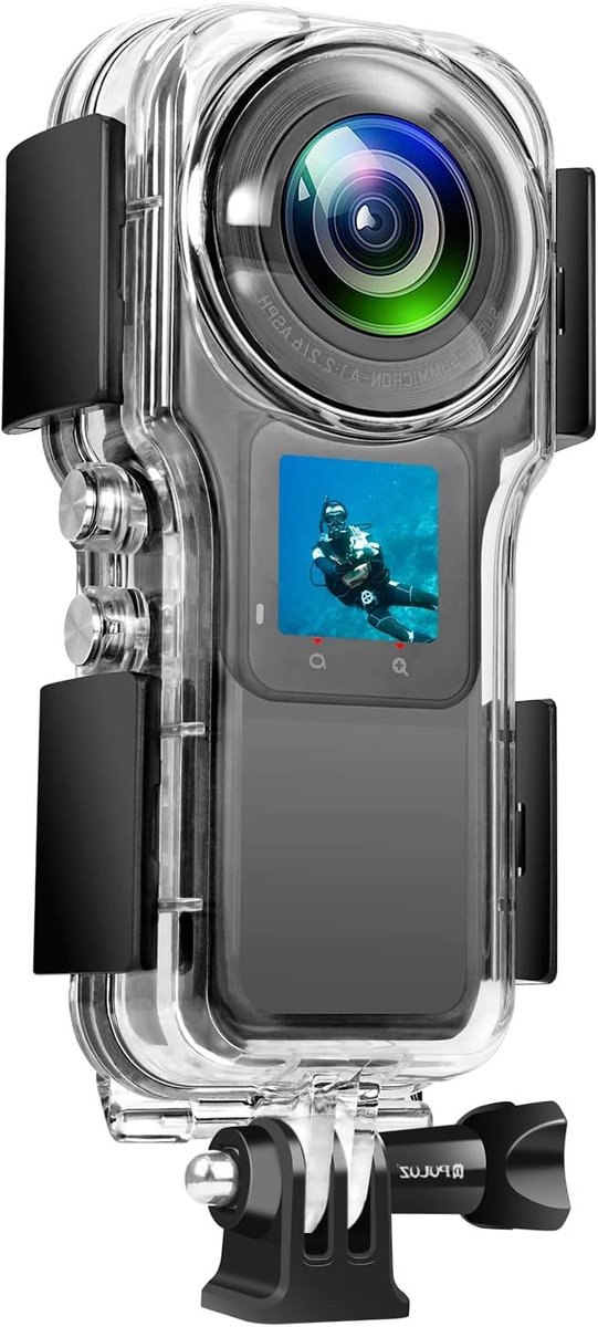 Waterdichte onderwaterbehuizing voor 360-graden camera, ideaal voor duiken, zwemmen en snorkelen, geschikt voor actie- en watersporten