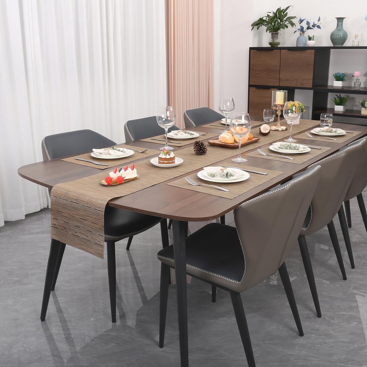 Dailygoods - Tafelloper - Wasbare Tafelloper - Ideaal voor Feesten - Lichtbruin - Tafeldecoratie - Geschikt voor Thuis en Restaurants - 30x183 cm