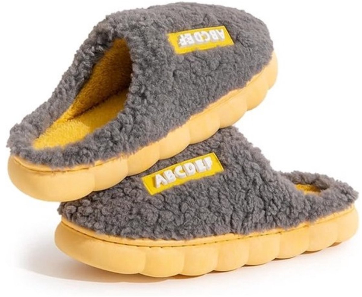 Pantoffels Dames-Pantoffels Heren-Pluche traagschuim pantoffels-Warm en antislip-grijs-40/41