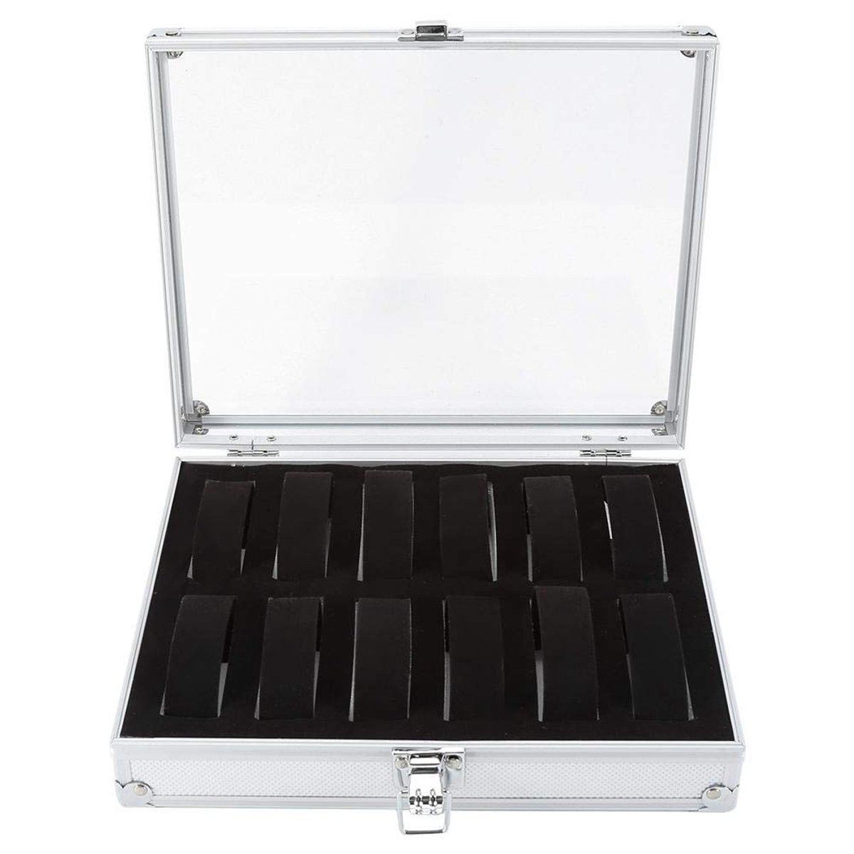 Jhubersproducts - Aluminium horlogedoos - multifunctionele juwelendoos - elegant design - 12 compartimenten - horloge opbergdoos - geschikt voor manne