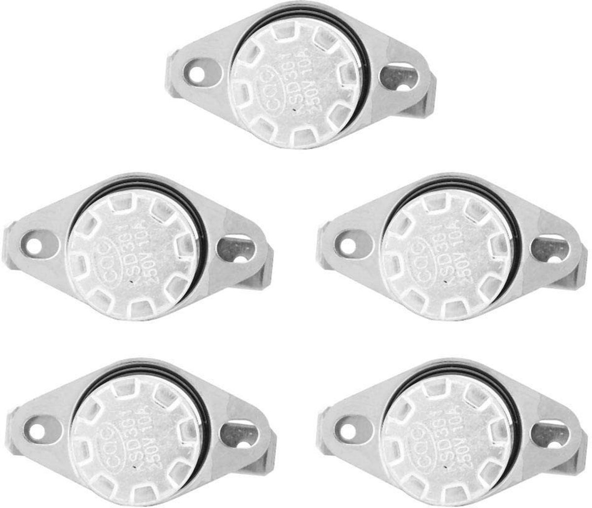 Jhubersproducts - 5x KSD301 Temperatuurschakelaar - Thermostaat voor Elektrische Verwarming - 40°C - Betrouwbare temperatuurregeling - Geschikt voor v