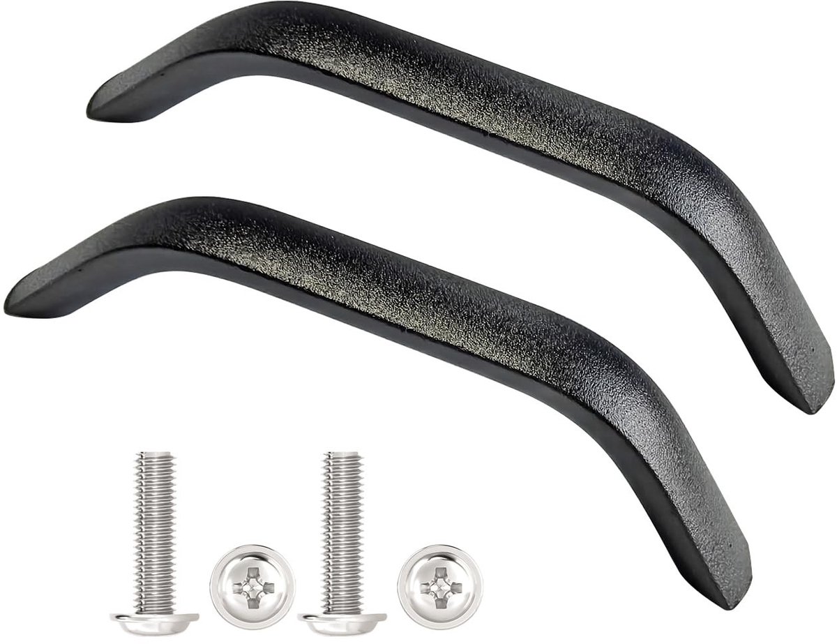 Set van 2 Zwarte Keukenhandvatten voor Keukenkastdeuren - 160mm