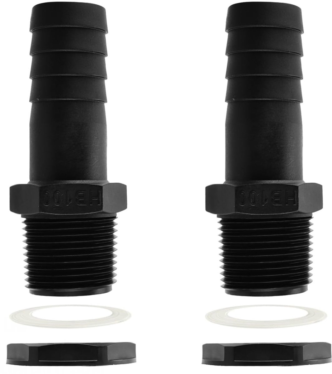 Dailygoods - Regenwaterafvoer Set - Koppelingen voor Regenwater - Duurzaam en Betrouwbaar - 2.5 cm - Water Tank Verbinding - Perfect voor Tuin en Rese