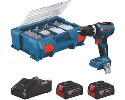 Bosch Professional PRO GSB 18V-65 Accu klop-/schroefboormachine + 82x accessoires 2x 4.0Ah - 06019N3307