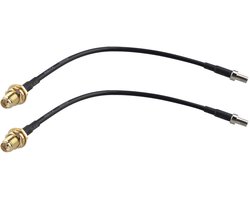 Allecto - Adapterkabel TS9 naar SMA - Coaxiale RG174 Antenne Verlengkabel - 15cm/6inch - Externe Antenne 4G LTE WiFi Router - Huawei 5G CPE PRO Net...