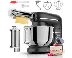 Keukenmachine met Pastaroller - 2000W - 6,2L RVS Kom - Zwart