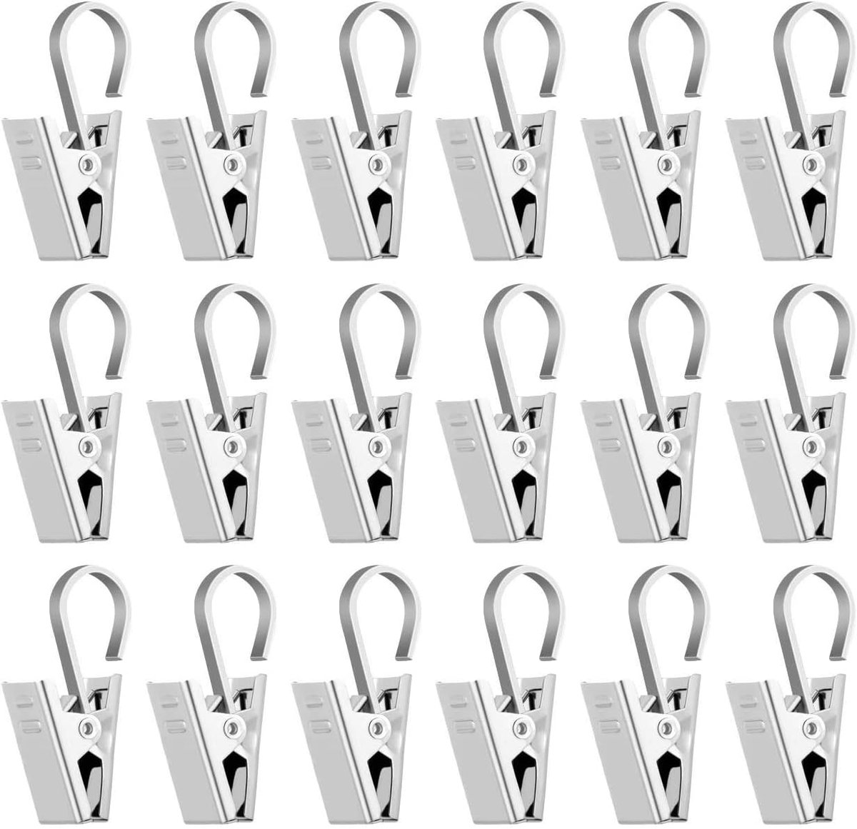 24 x metalen gordijnclips met haken - herbruikbare clips voor gordijnen - fairy lights - foto's