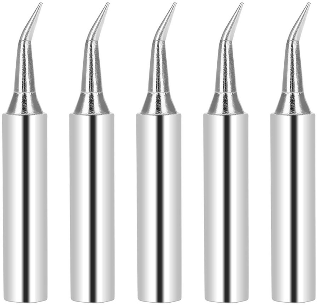 Allecto - Soldeerpunt - Soldeertips - Vervanging - 900M-IS - Soldeerstation - 936 - Geschikt voor reparaties - Zwart - 5 stuks
