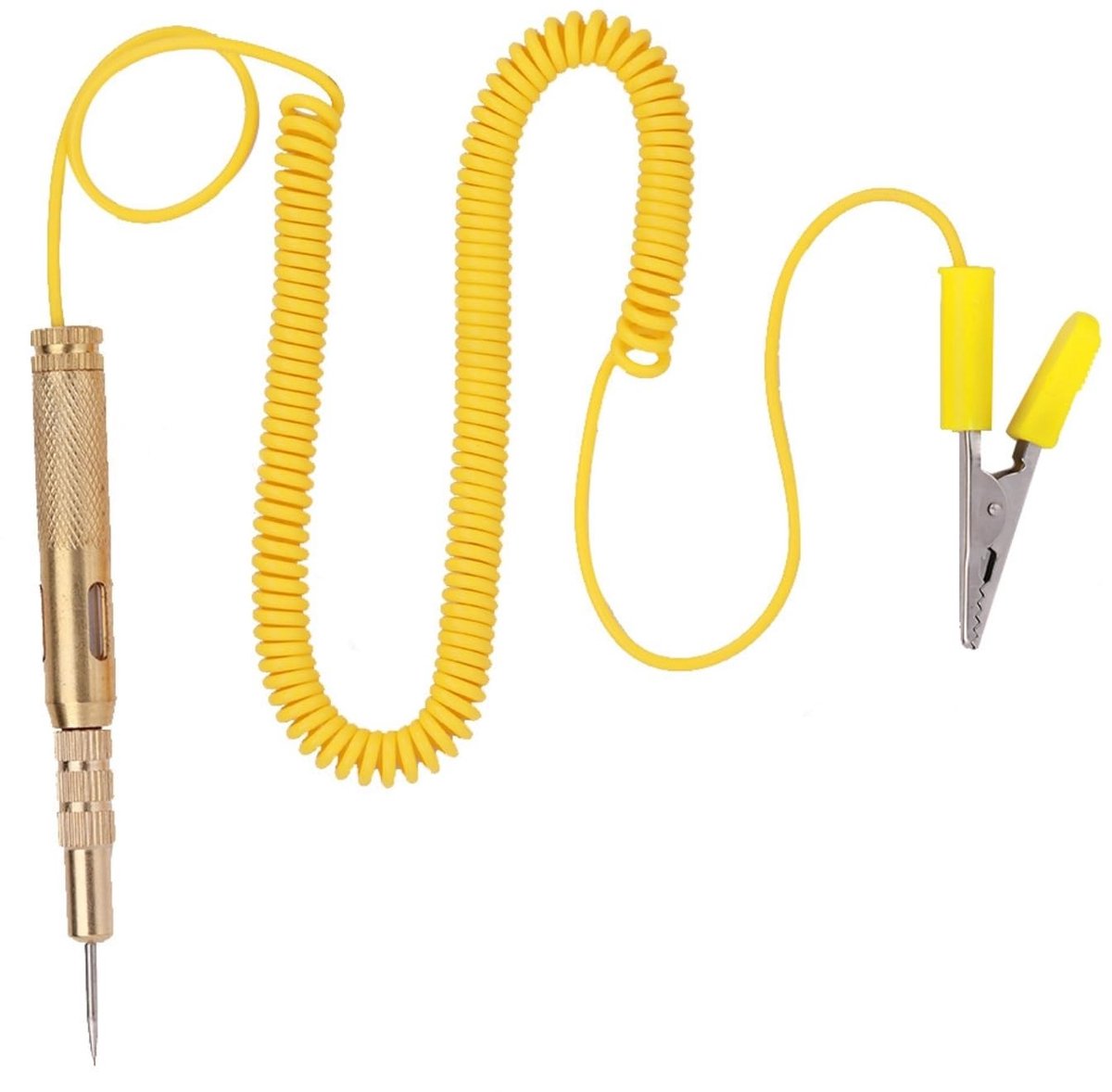 Allecto - Voertuig Circuit Tester - Lamp - 6V 12V 24V - Geel - Spanningstest Pen - Pencil - Geschikt voor Auto's - Geel Model