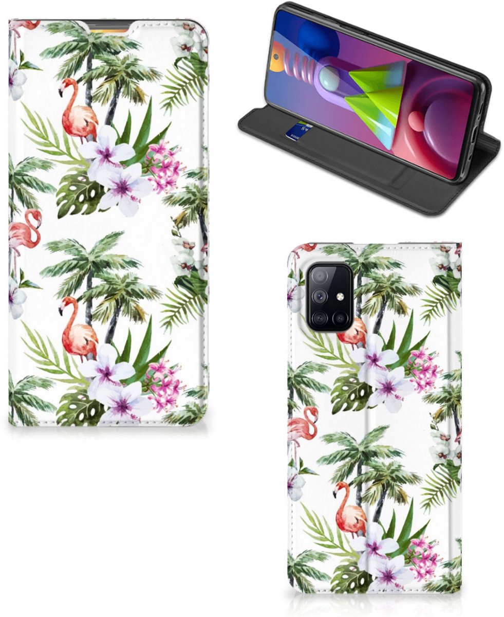 Samsung Galaxy M51 Hoesje maken Flamingo Palms