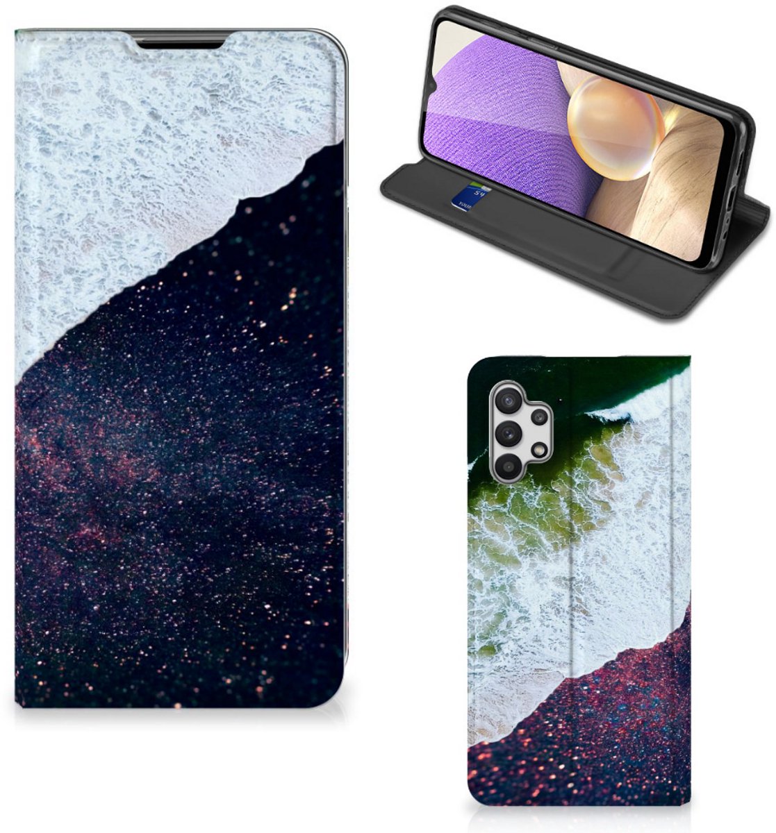 Samsung Galaxy A32 5G Stand Case Sea in Space