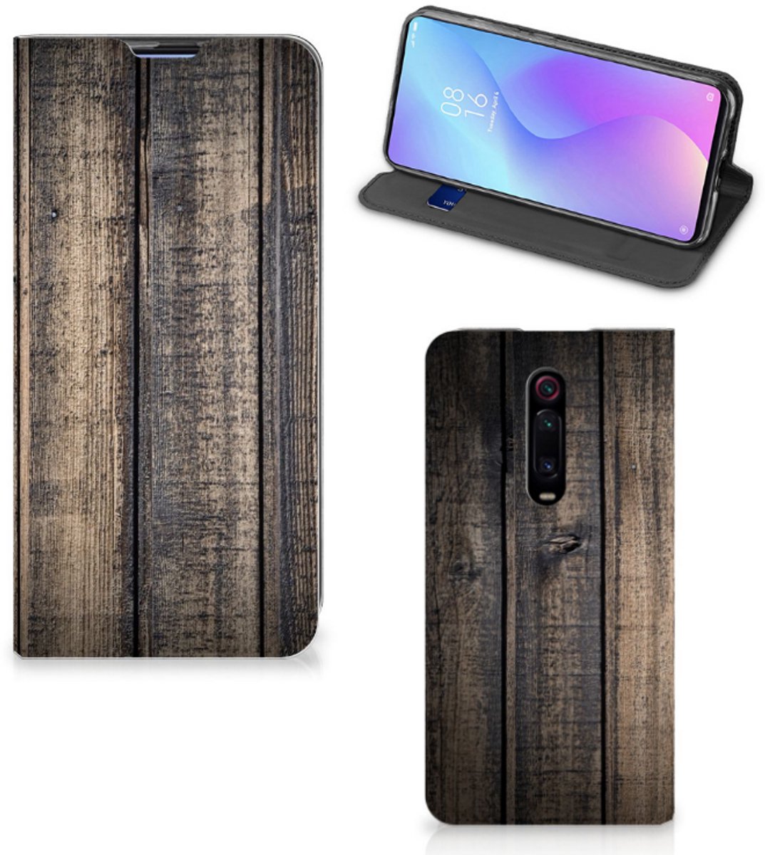 Xiaomi Redmi K20 Pro Book Wallet Case Steigerhout