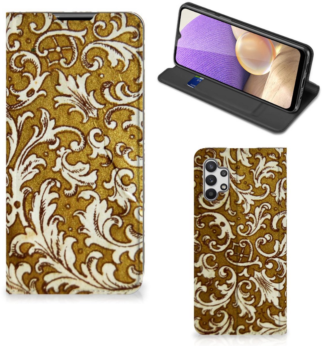 Telefoon Hoesje Samsung Galaxy A32 5G Barok Goud