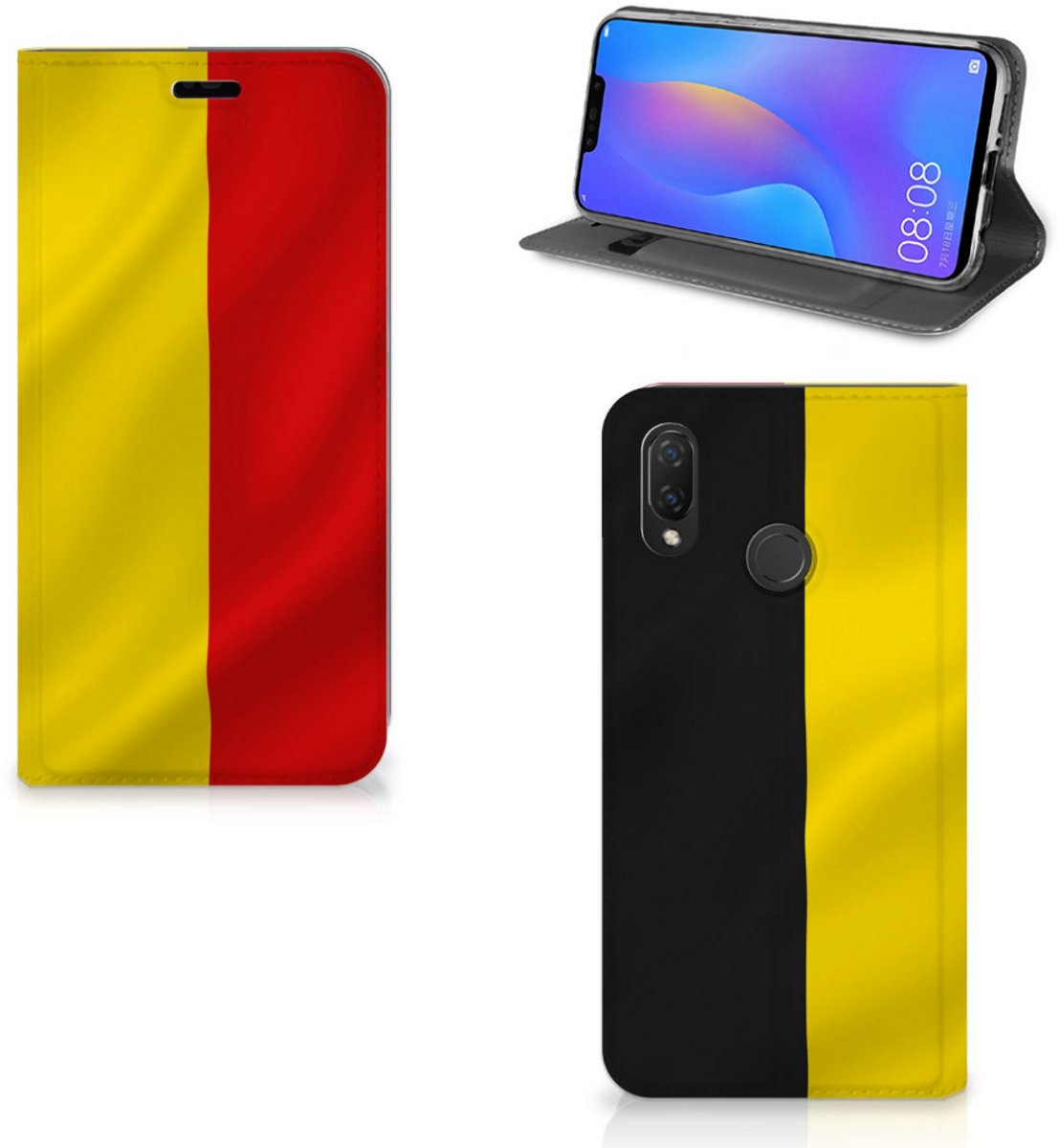 Huawei P Smart Plus Standcase Belgische Vlag