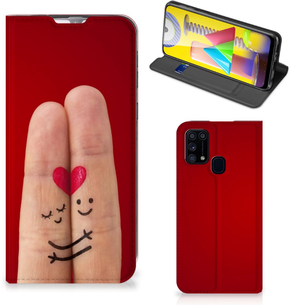 Samsung Galaxy M31 Hippe Standcase Liefde - Origineel Romantisch Cadeau