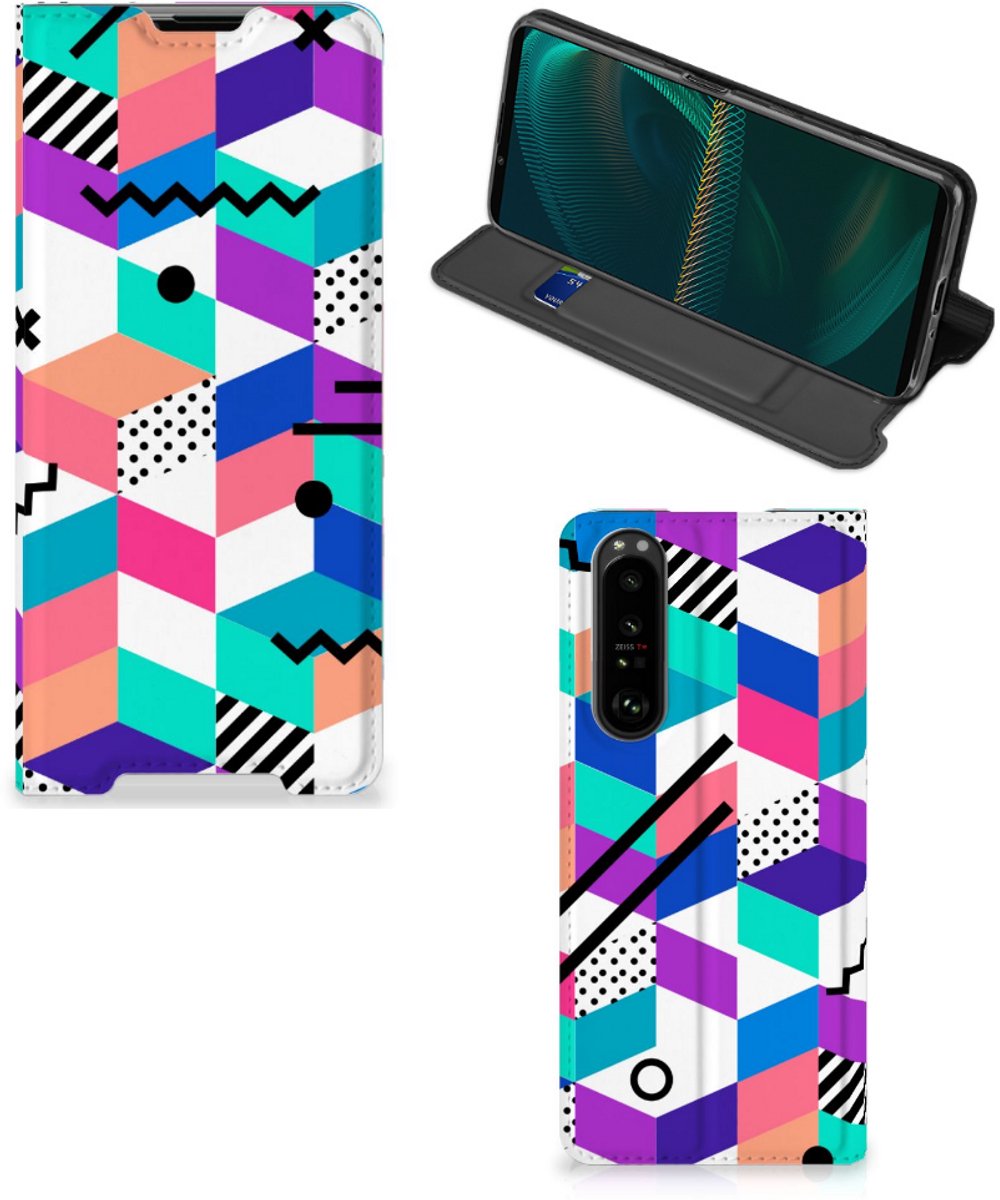 Sony Xperia 5 III Stand Case Blokken Kleurrijk