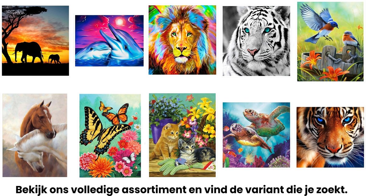 Goodli Diamond Painting - Schildpadden in de Zee - voor Volwassenen en Kinderen - Diamant Painting Volledig Pakket - Ronde Steentjes - 30x30 cm - DIY 5D Diamanten — afbeelding 5