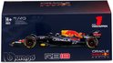 Bburago Red Bull Racing RB18 schaalmodel 1:43, met Max Verstappen livery.