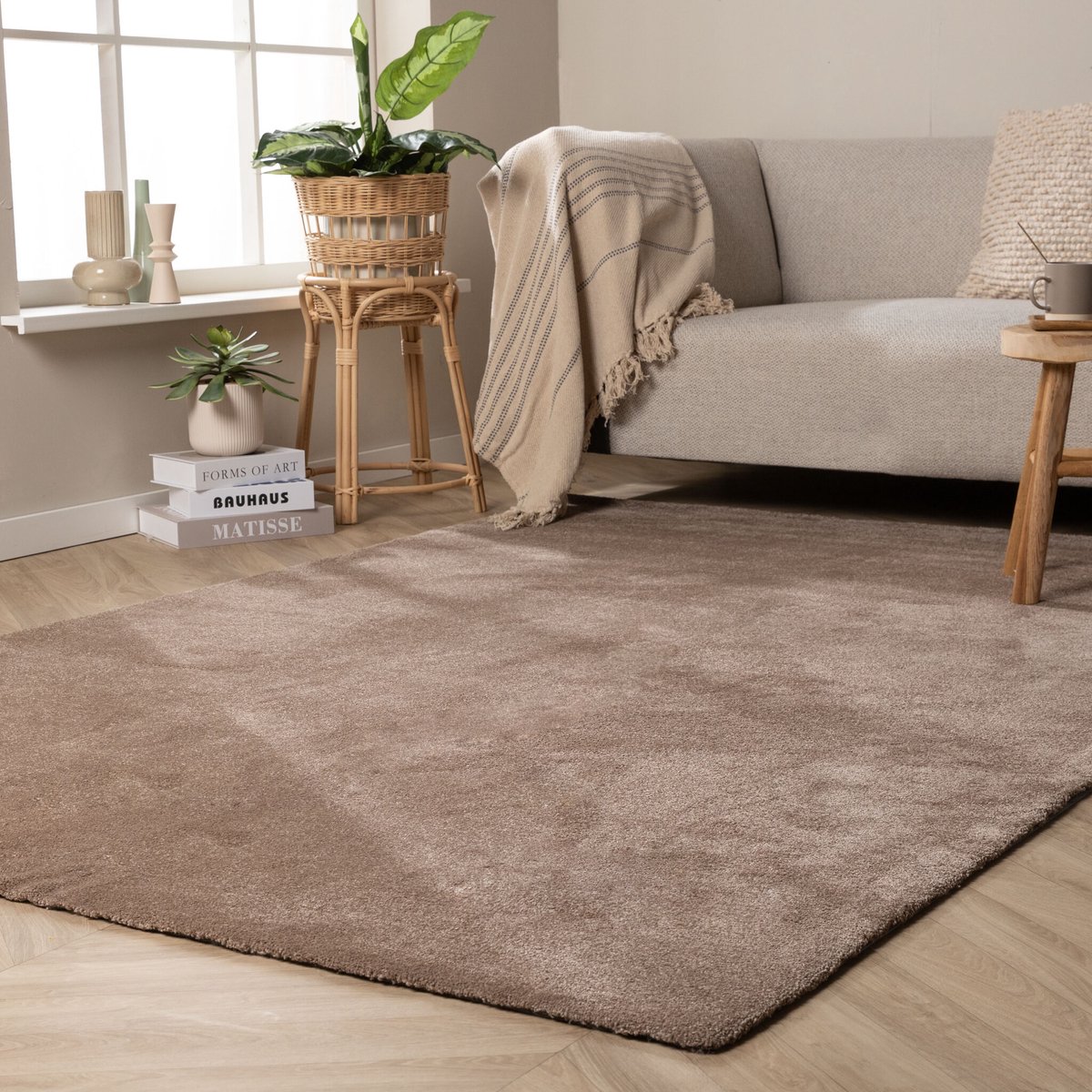 NATURL. Wasbaar vloerkleed - Clean Bruin - 120x170cm