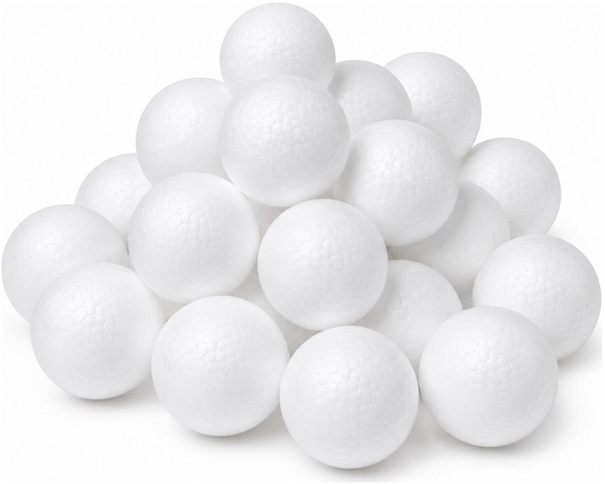 Piepschuim vormen bal - 25x - D7 cm -