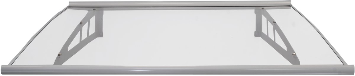 TRUTZHOLM Deurluifel 145 x 100 cm - Aluminium Overkapping Voordeur - Modern Luifel Dak Transparant Dakbedekking Entree