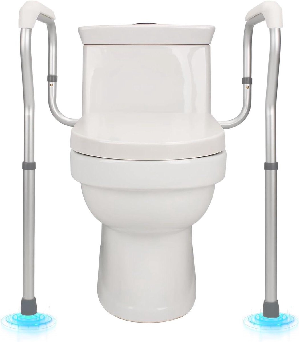 Toilet Hulp - Sta Op Hulp - Veilig Gebruik - Verstelbaar Aluminium - Universeel - Zilver