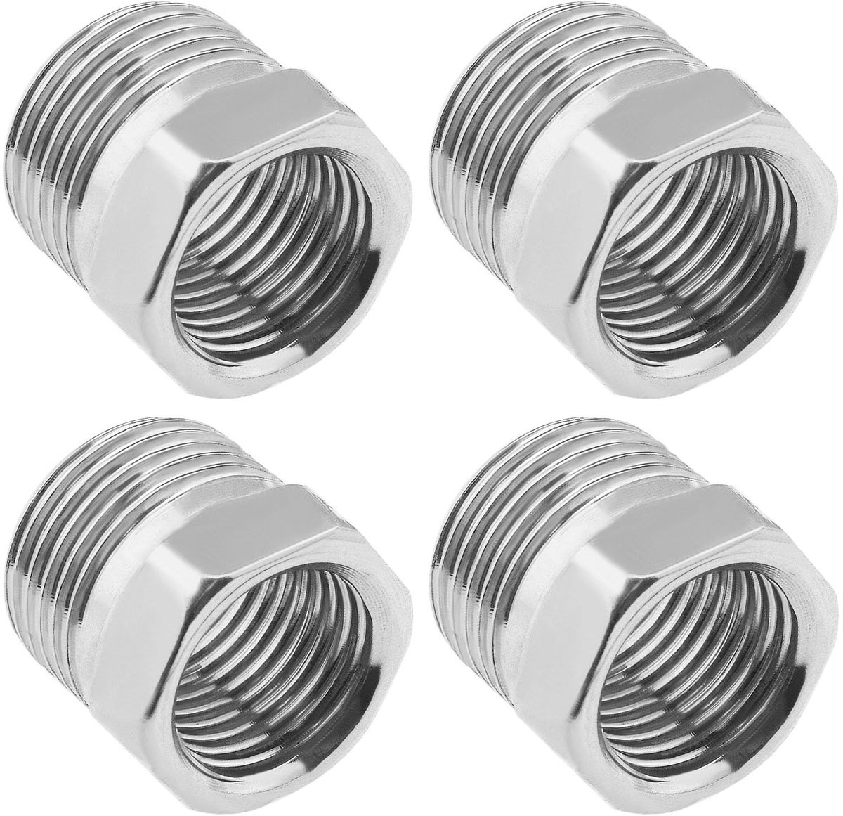 Dailygoods - Dailygoody - 3/8 Mannelijk naar 1/4 Vrouwelijk Connector - Verloopfitting - Zilver - Draadverloopaccessoires - Geschikt voor Waterleiding - Sanitaire