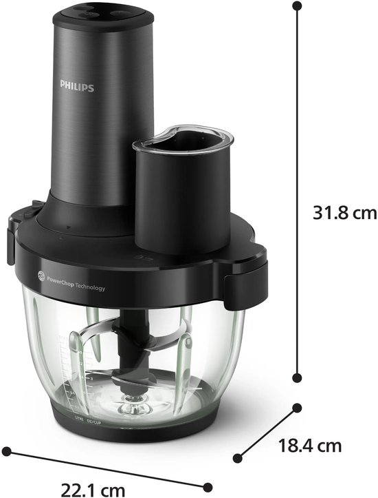 Philips 5000 series Hakmolen HR1507/00 - 650W - Zwart van Philips — afbeelding 3