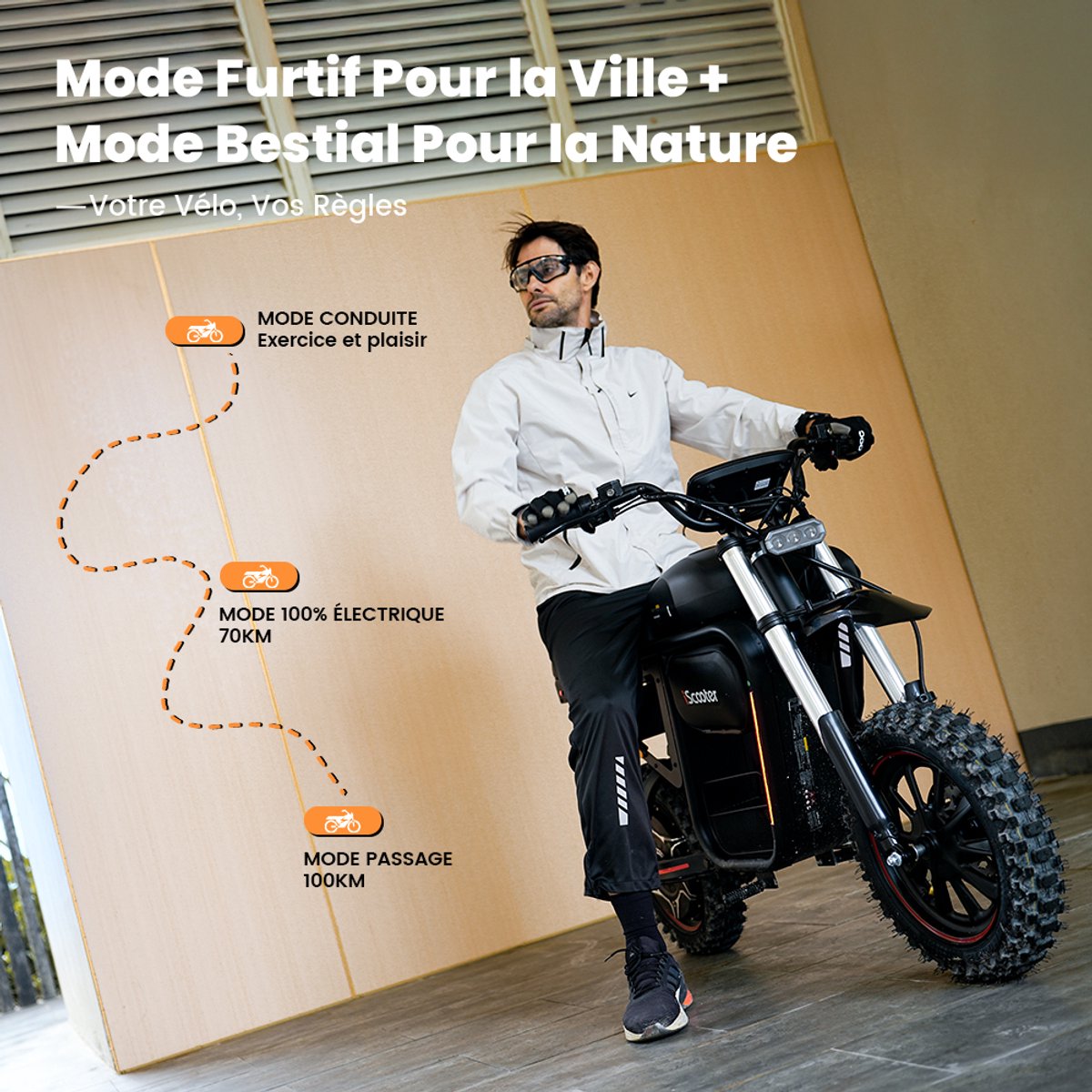 Elektrische Step iScooter DX5MAX Motor 2000W 17″ - 52V 20AH - Actieradius 100KM - 25km/u - 8 modellen voor alle terrein Met Tas en NFC – foto 3