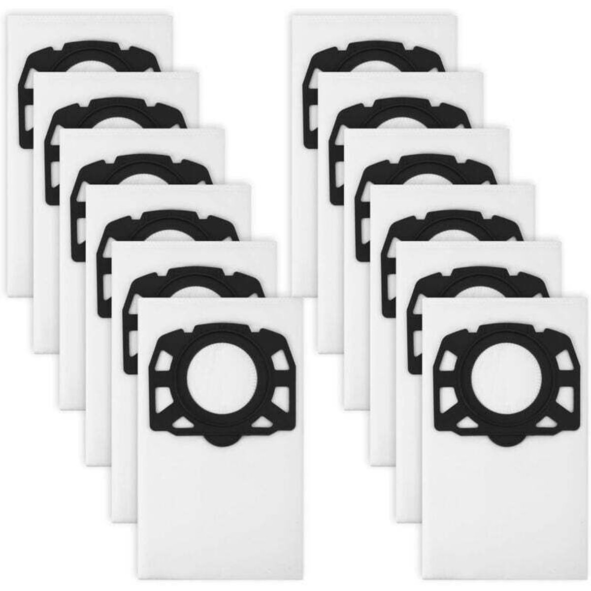 12 stofzuigerzakken voor Geschikt voor WD4 WD5 WD6 WD5 P WD6 P MV4 MV5 MV6, non-woven filterzakken 487, filterzakken voor Geschikt voor nat- en droogzuigers, Kärcher 2.863-006.0