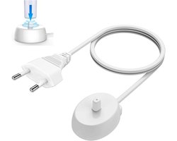 Geschikt voor Oplader geschikt voor Braun Oral-B compatibel Pro Pro 3 3500 Series 3 Plus Genius X iO2 iO3 iO4 iO5 iO6 Tandenborstel, Type 3757 Laadstation geschikt voor Oral B IP67 Waterdicht Draagbaar Oplader, Wit, 1M