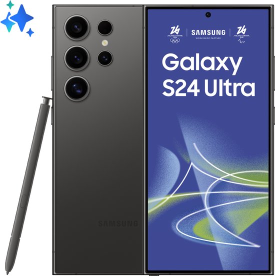 ナーセット Samsung Galaxy S24 Ultra 256GB Samsung Galaxy S24 Ultra - 256GB - Titanium Black - los toestel | bol