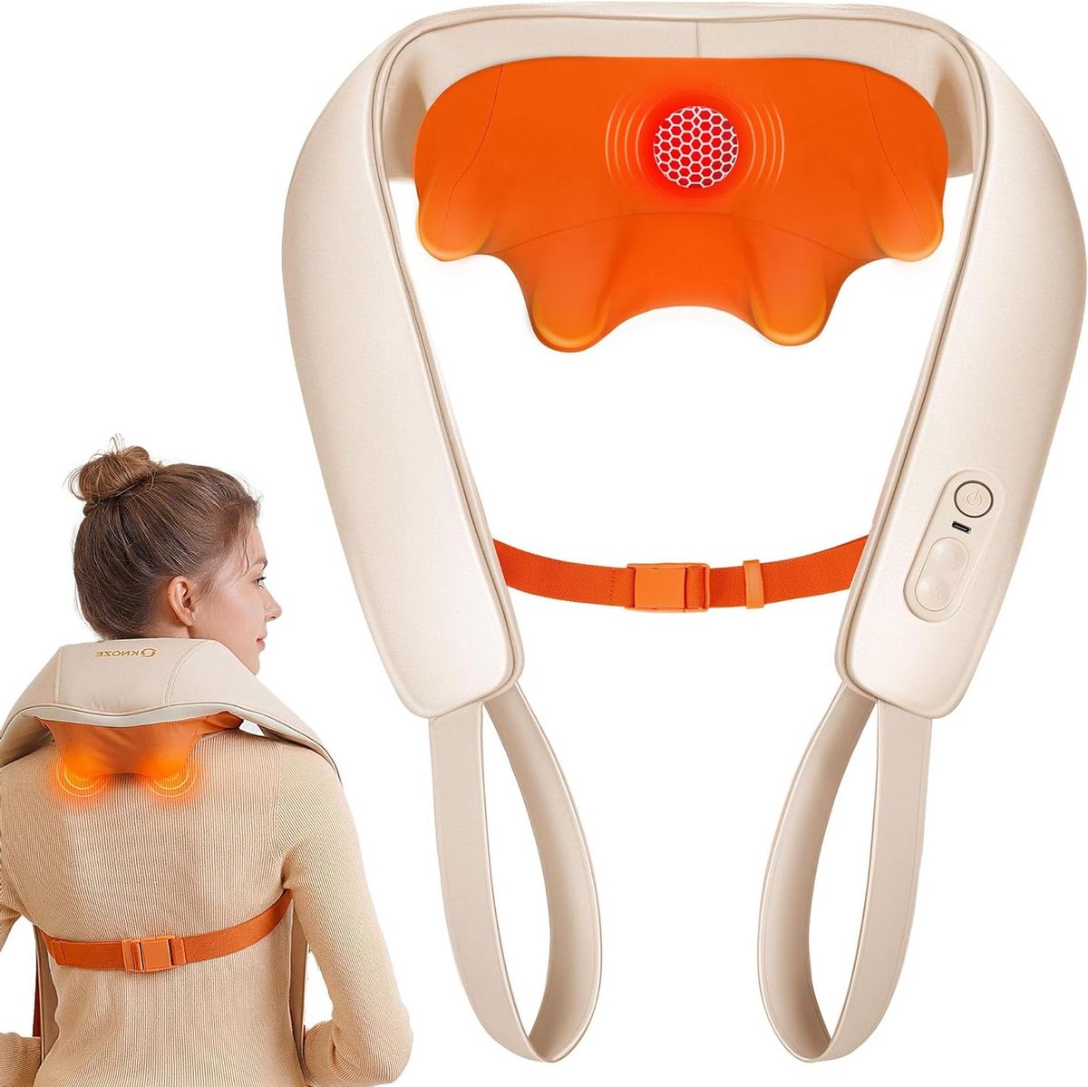 Nekmassage Verwamed - Shiatsu Draadloos - Spiersontspanning - Bedieningsknop