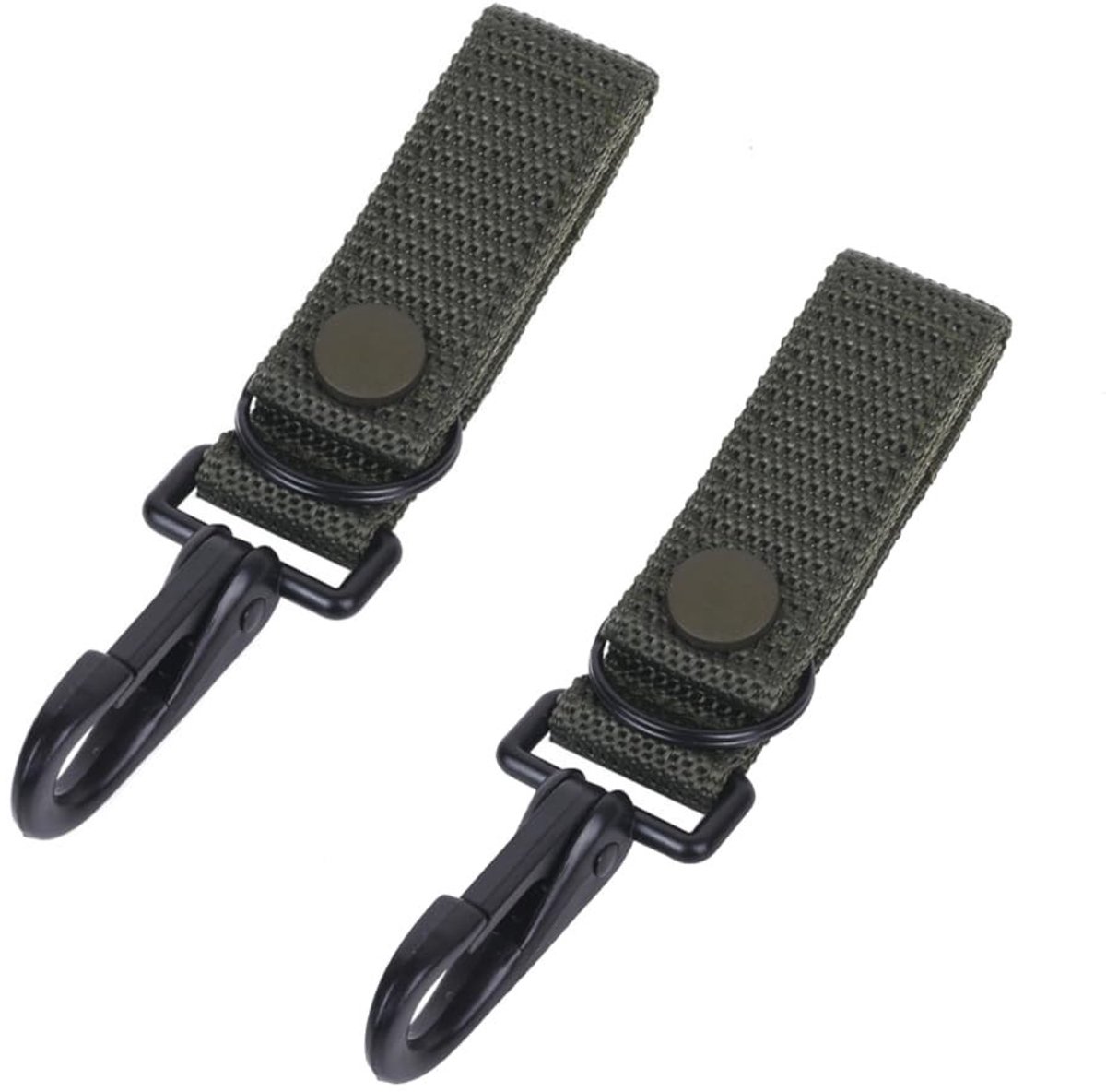 Dailygoods - Molle Riemclips met Karabijnhaak, 2 Stuks