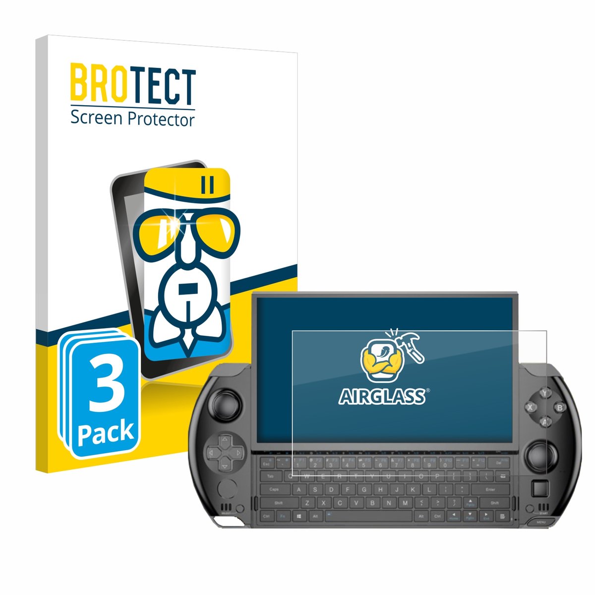 Screenprotector 3 Stuks voor GPD Win 4 Beschermglas transparant