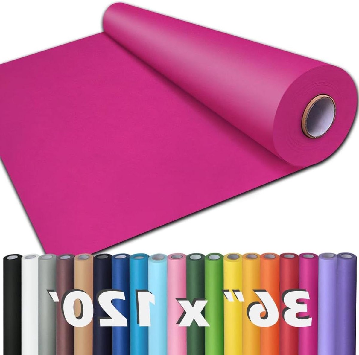 Kraftpapier Rol - Hobby papier - Geschenkverpakking - Niet-gecoat en recyclebaar - 36 inch x 120 voet - Rozenrood