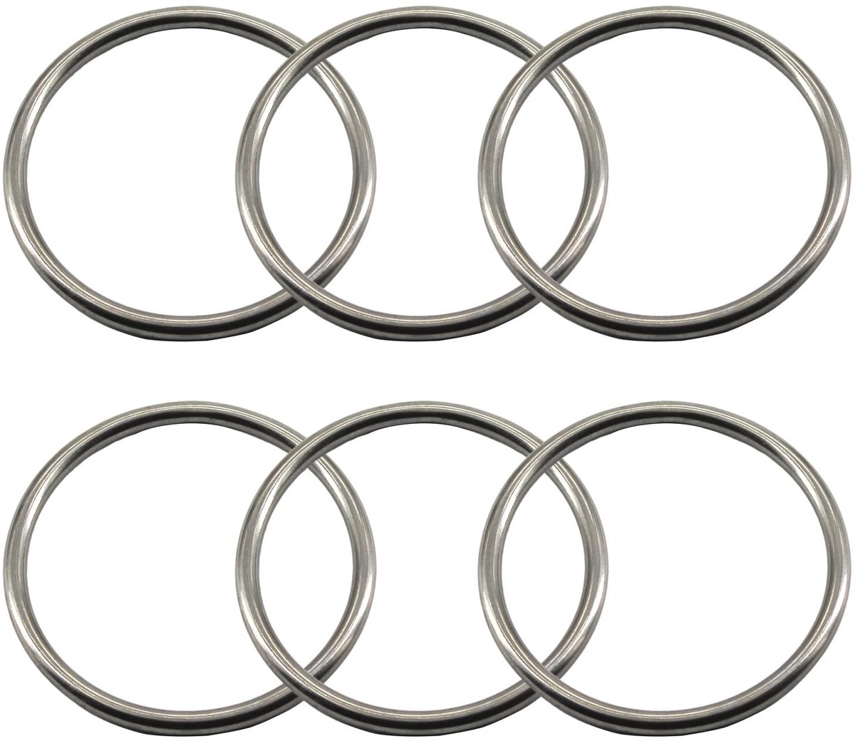 Allecto - 6Pcs O-Ringen - Stevig en Duurzaam - 6x80mm - Geschikt voor Fitness en Camping - Perfect voor Hondenhalsbanden