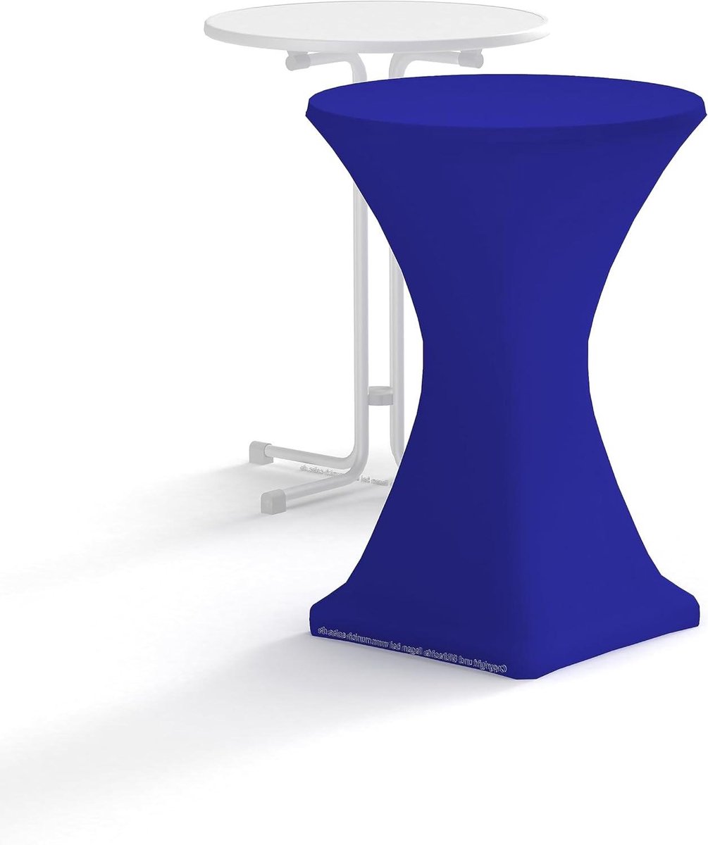 Statafelhoes Premium - Hoes statafel - Feesten organiseren - Hotelkwaliteit stof - 80-85 cm diameter - Koningsblauw