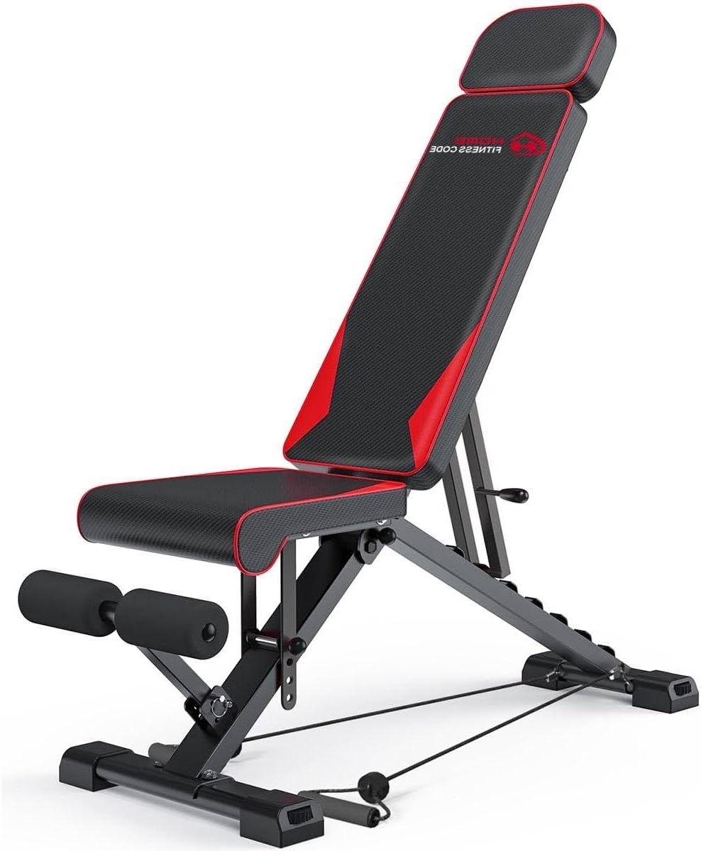 Verstelbare Gewichtsbank - Opvouwbare Trainingsbank - Full Body Workouts - 300KG Capaciteit - 8-Positie Verstelbaar - Zwart