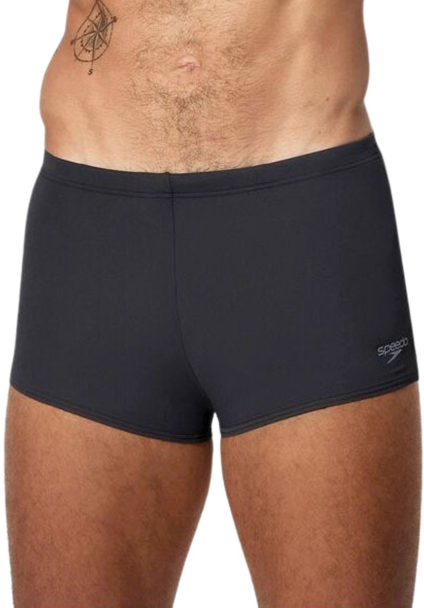 Speedo Hyperboom Aquashort Heren - Zwembroek Heren - Chloorbestendige Zwemshort Heren - Zwemboxer Heren met Trekkoord - Zwart/Grijs - XL