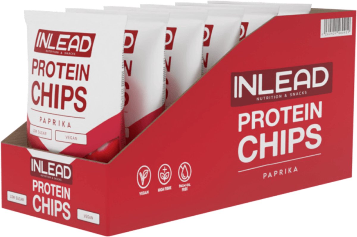 Inlead Protein Chips (6x50g) Paprika - Functionele voeding - Eiwit Snacks