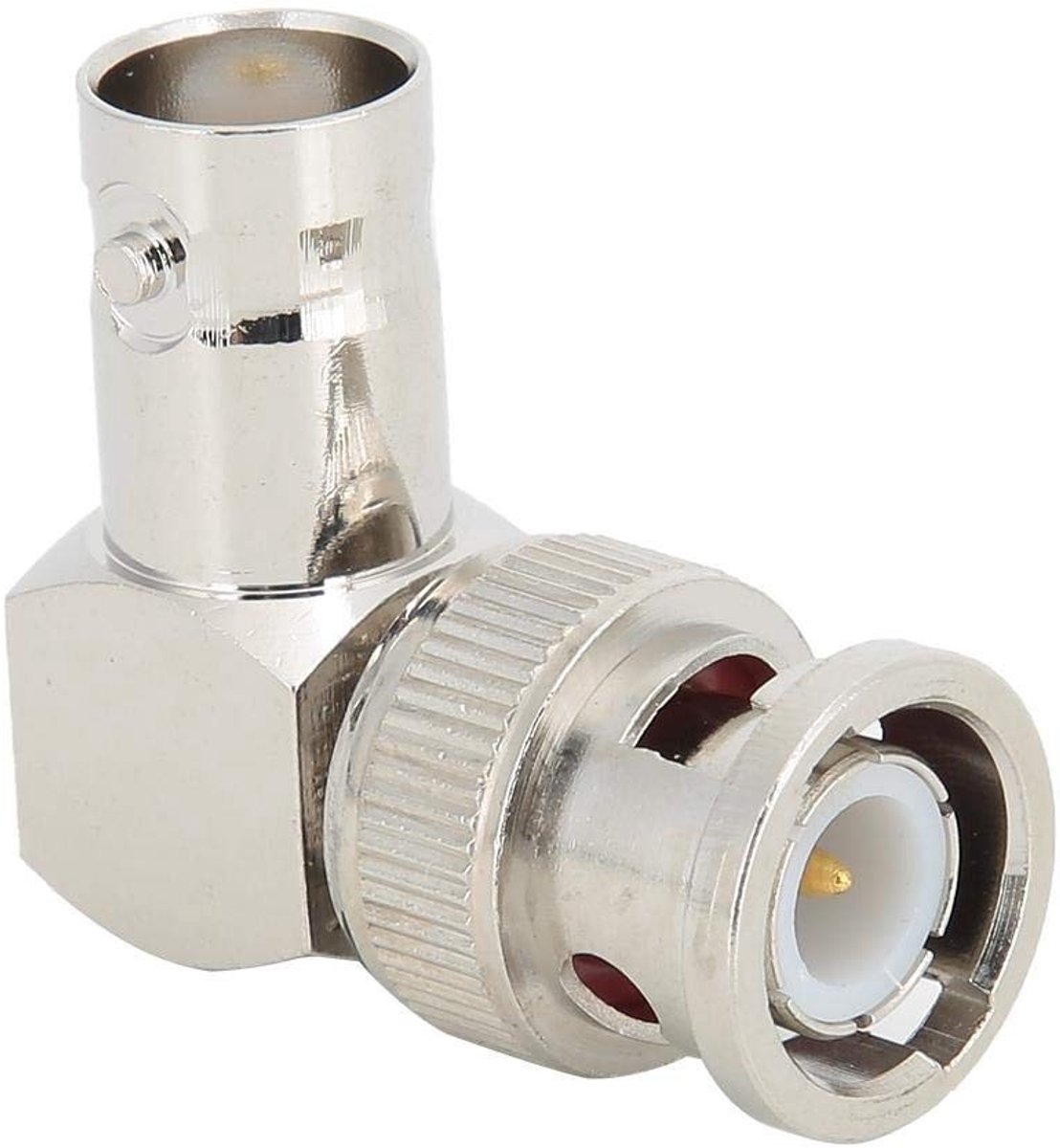 Allecto angled plug - plug naar socket - Betrouwbare connectiviteit - 50 Ohm - Ideaal voor audio en video - Geschikt voor camera's en...