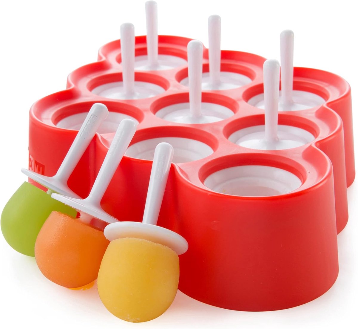 Ijslolly Vormen - Ijsvormpjes - Siliconen Ijslollyvorm voor 9 Mini Ijslolly's – Veilig voor Baby's, Kinderen en Volwassenen - 25×17.6×4.9cm
