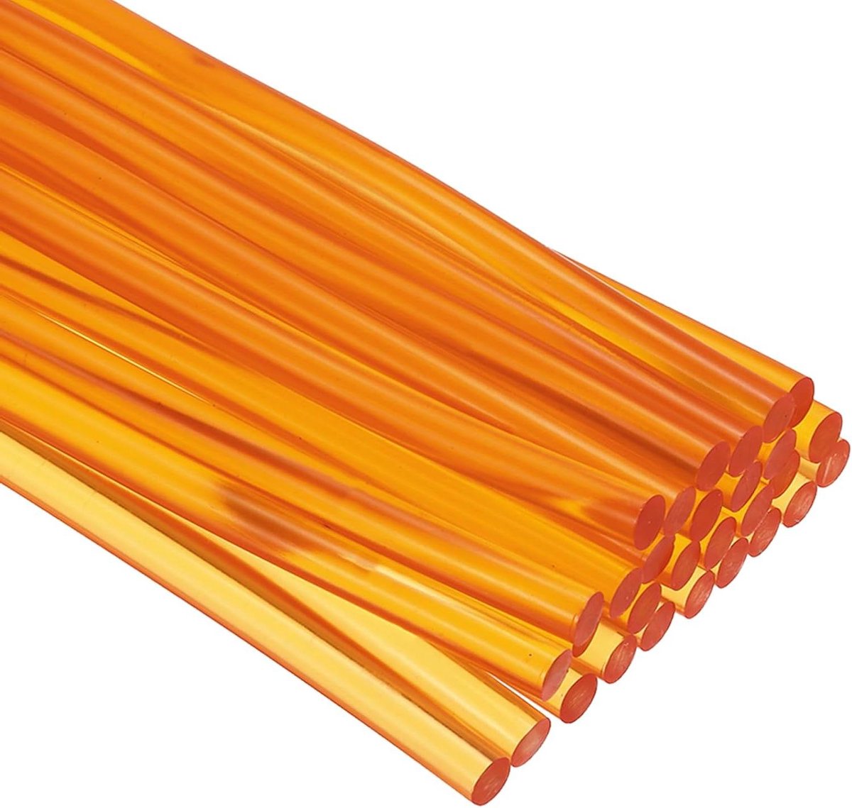 Smeltlijmsticks - Lijmstiften lijmpistool - Repareren en knutselen - Sterke hechting - 200 mm x 7 mm - Transparant oranje