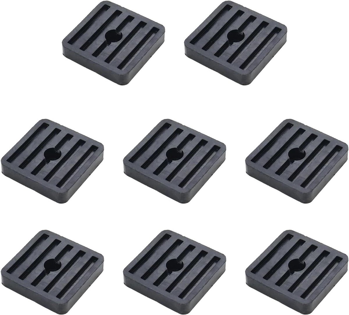 Rubberen Isolator Pads - Schokdempers Condensator - Trilling Dempen - Natuurlijk Rubber - 5x5x1 cm - Zwart
