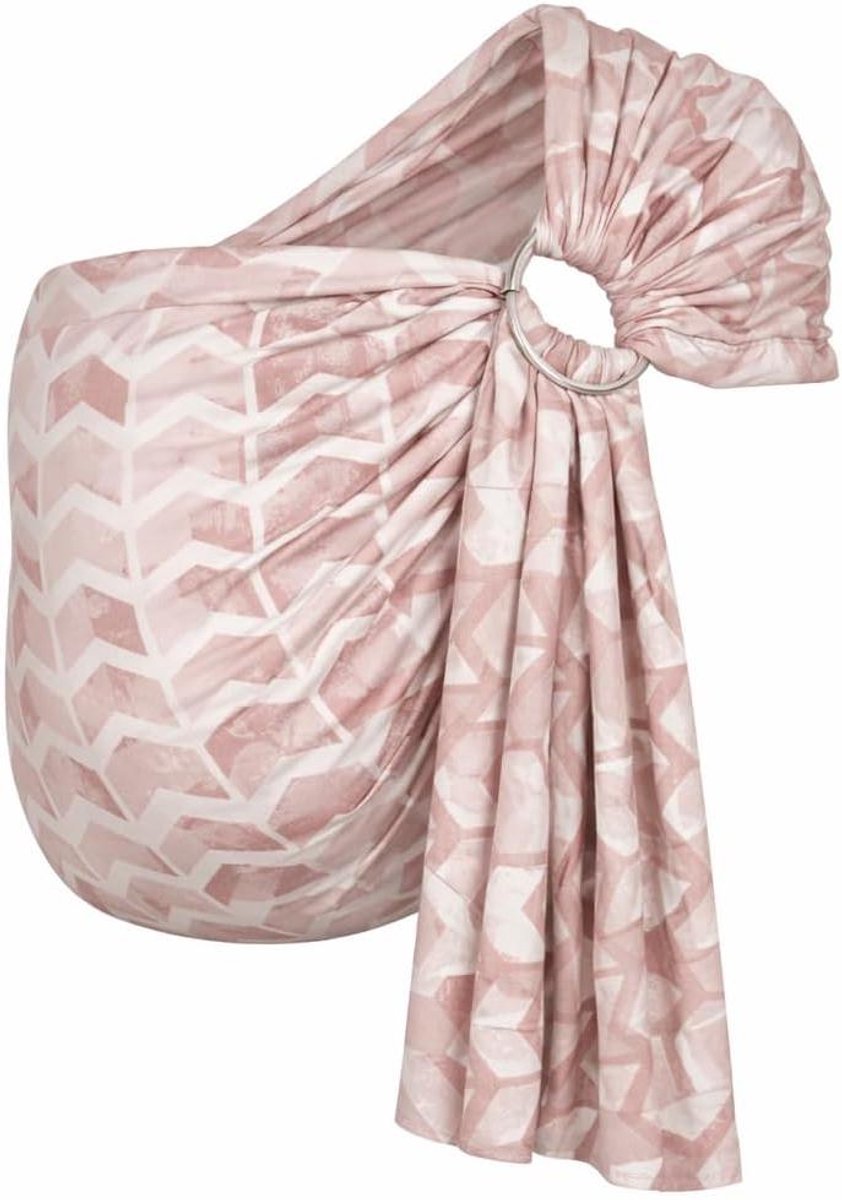 Ring Sling Draagdoek - Babydraagdoek Ringsling - Baby Dragen - Diagonaal Elastisch - Vanaf Geboorte - Roze